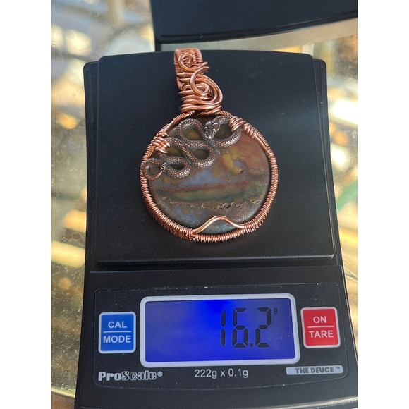 Snake Agate Wire Wrap - Picture 2 of 10